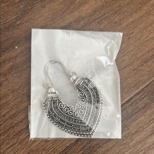 Elegant Silver Heart-Shaped Earrings